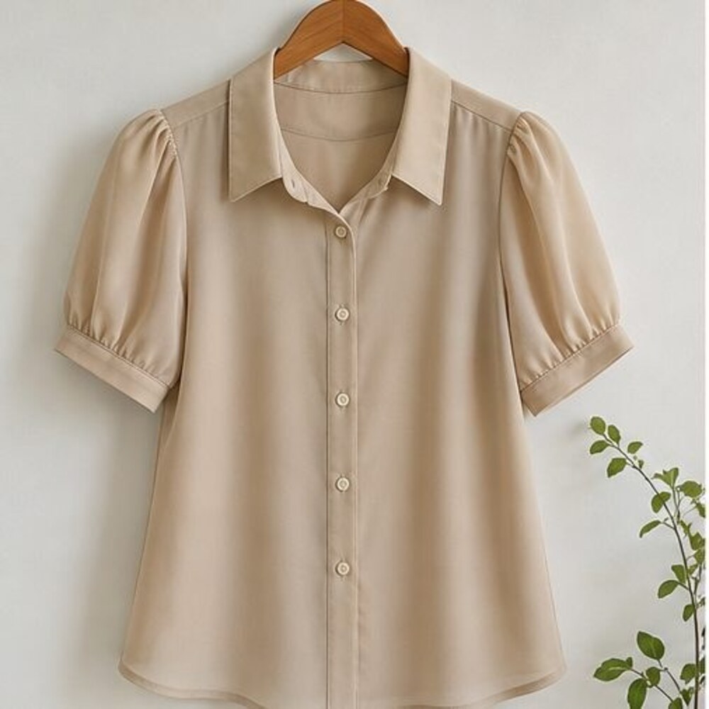 Sand Puff Sleeve Top